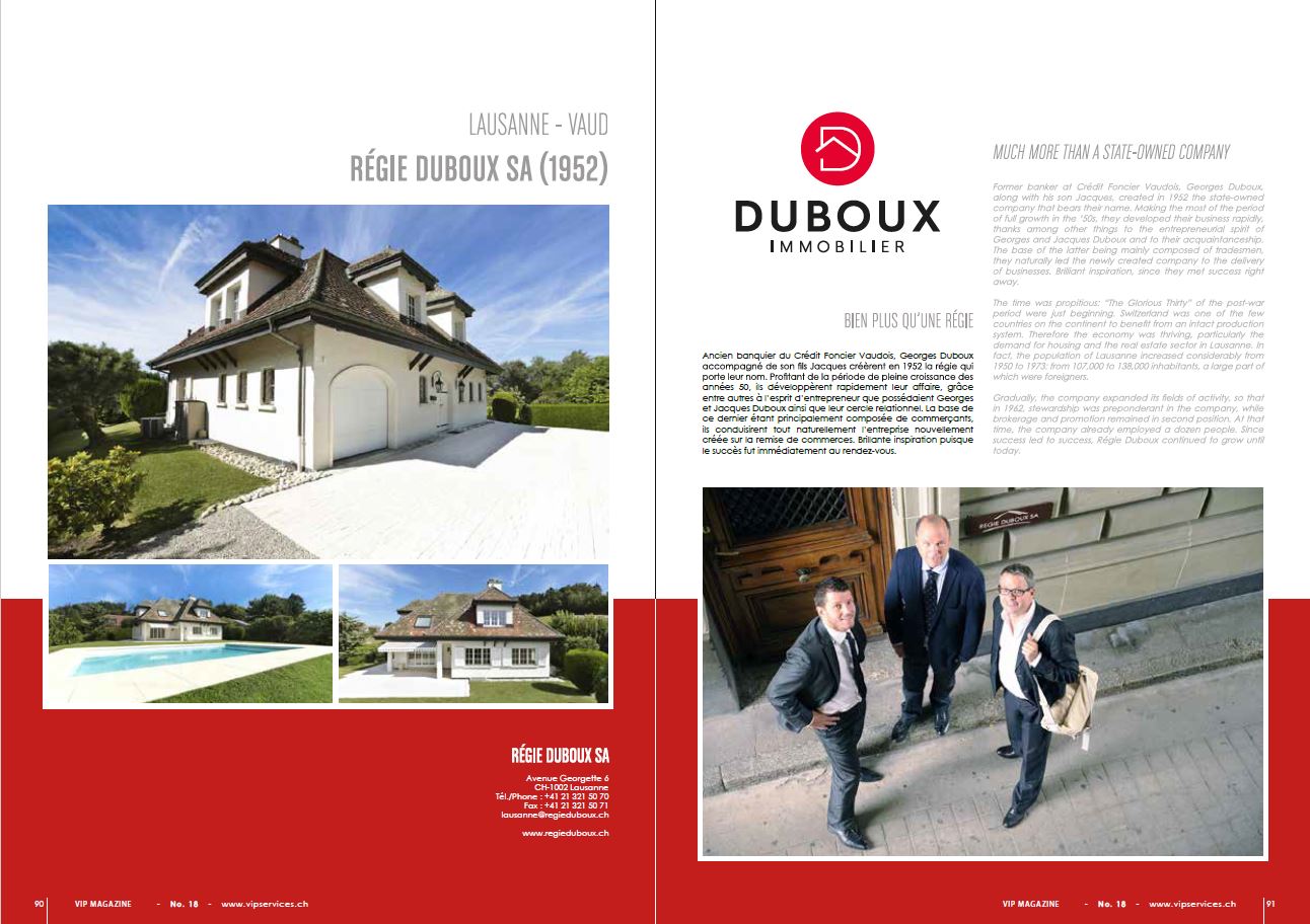 VIP Magazine – Histoire des Régies>
